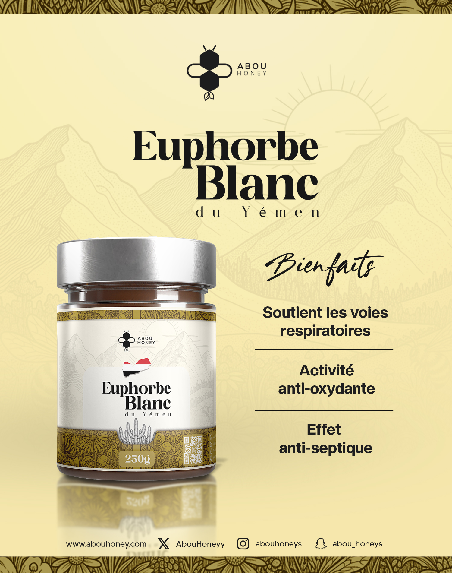 Miel d’Euphorbe du Yémen ( Sal Abyad )